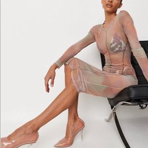 Missguided Mesh Midi Dress